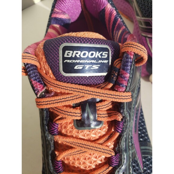 Brooks Adrenaline GTS 15 Running Shoes Purple Orange Blue Womens Sz 11 Athletic - Picture 9 of 12